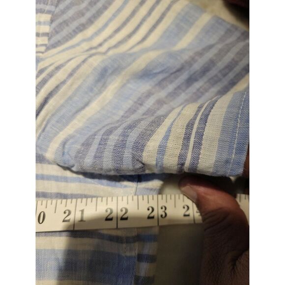 Weatherproof Vintage Mens‎ Button Up Shirt Med Blue Plaid S Sleeve Lightweight - Picture 4 of 5